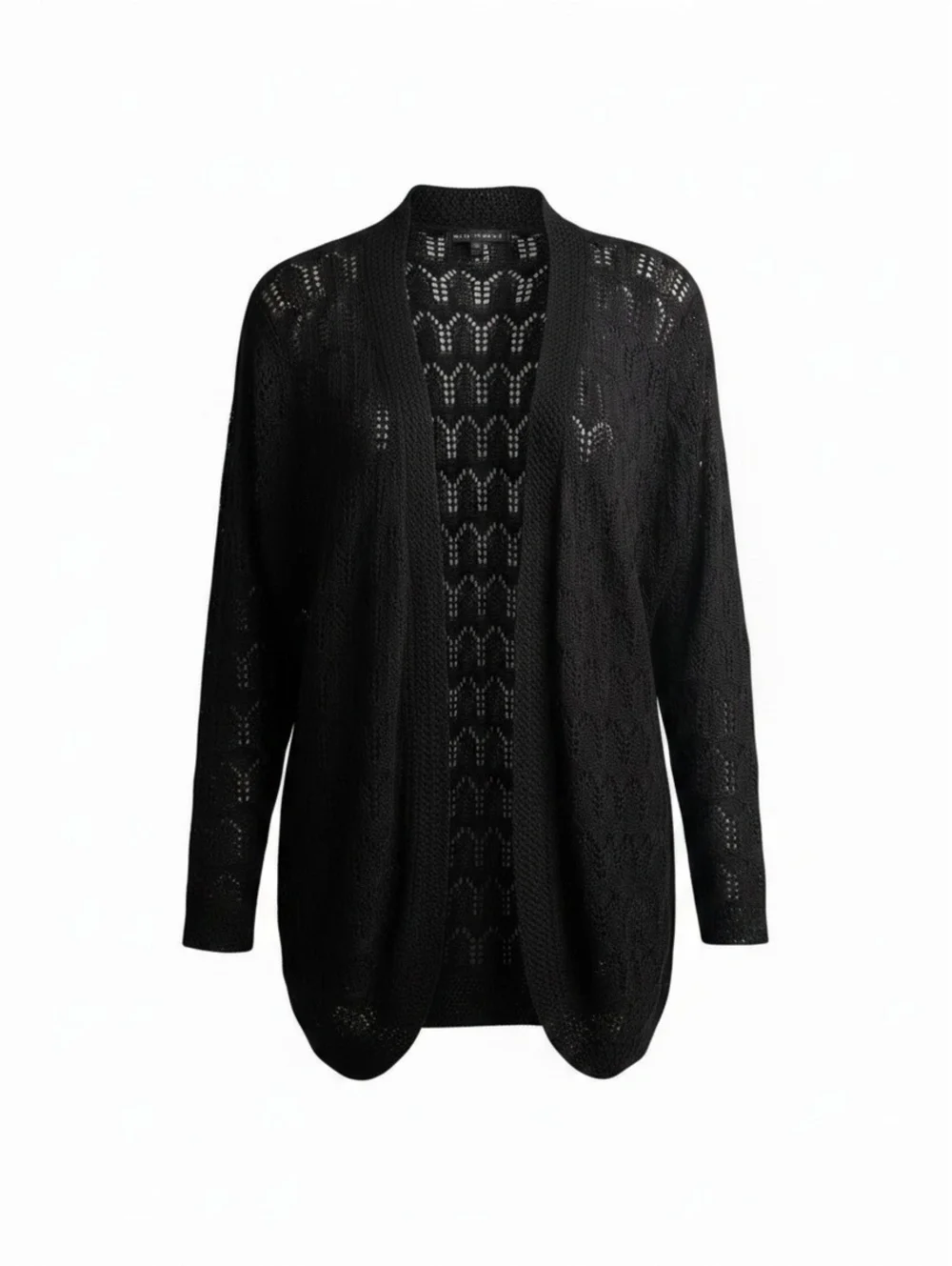 Napa Valley Black Open iKnit Cardigan XL